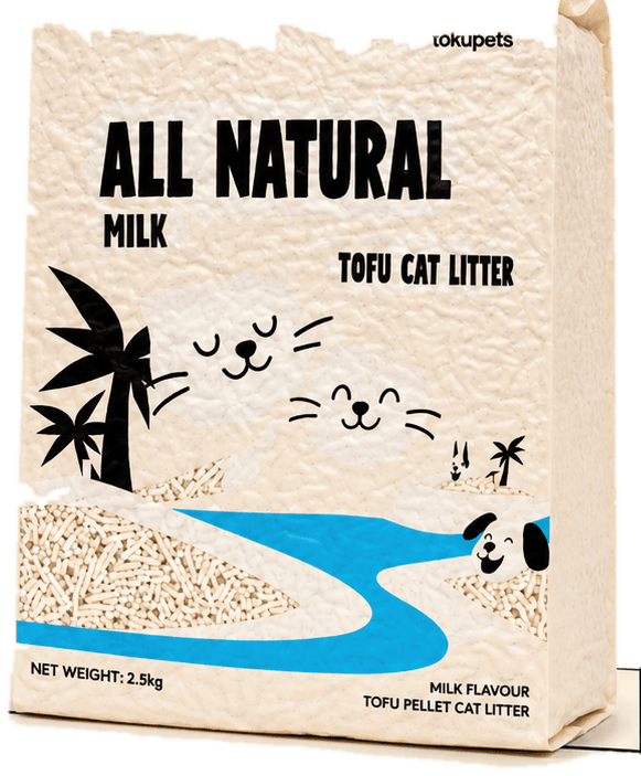 Tokupets All Natural Milk tofu cat litter — 2.5kg compact pack